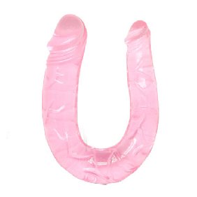 13 Inch Double Side Pink Non-Vibrating Dildo AWKDNV-02 - Image 2