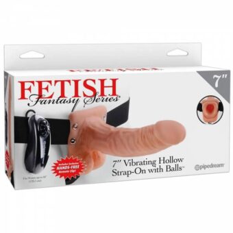 7" Vibrating Hollow Strap On AWKSO-01