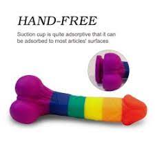 Rainbow 9 inch Silicone Dildo AWKDNV-03 - Image 5
