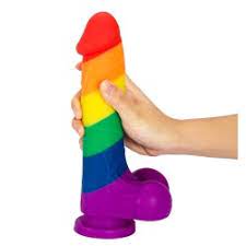 Rainbow 9 inch Silicone Dildo AWKDNV-03 - Image 4