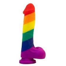 Rainbow 9 inch Silicone Dildo AWKDNV-03 - Image 3