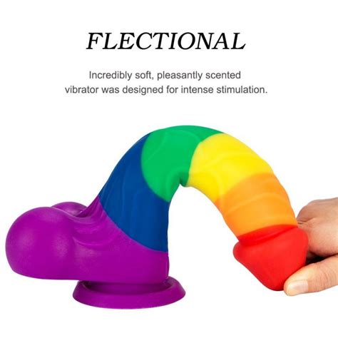 Rainbow 9 inch Silicone Dildo AWKDNV-03 - Image 2
