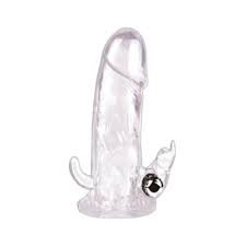 Cristal Transparent Reusable Sleeve/Condom Vibration AWKPES-07