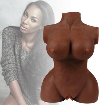 Black Beauty Half Silicone Sex Doll AWKSSD-04